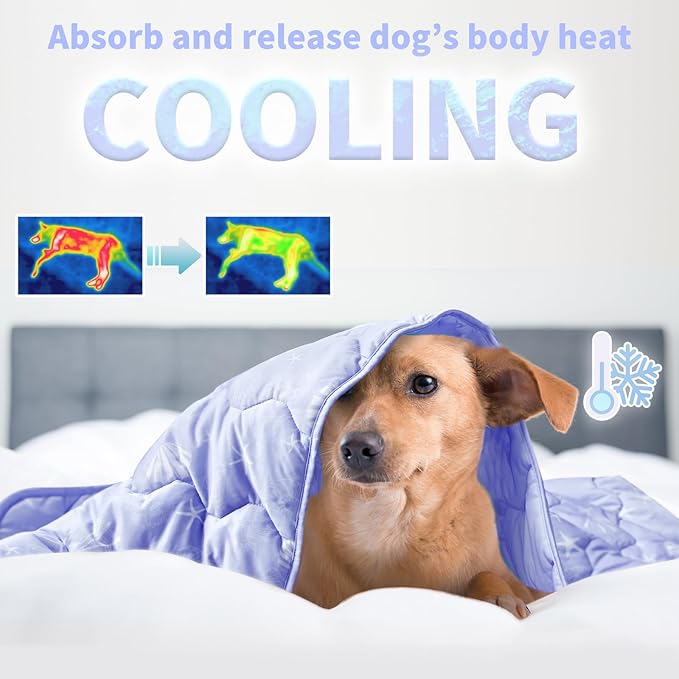 NWK Dog Cooling Blanket, Q-Max>0.345, Ice Silk Cool to Touch Material, - Image 2