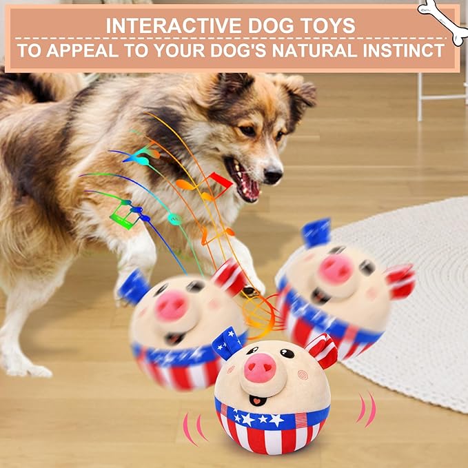 BABORUI Interactive Dog Toys Independence Pig, 4th of July Dog Toys - Image 2