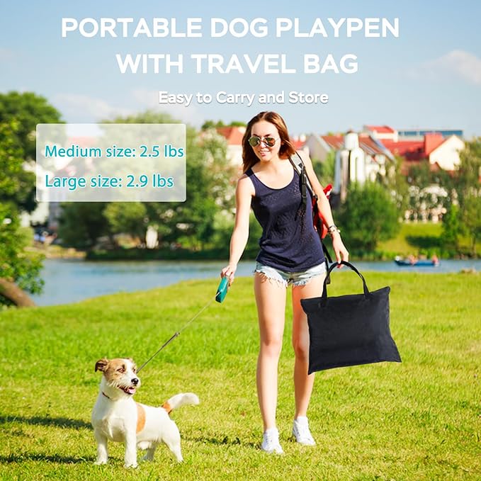 Portable Foldable Pet Playpen Collapsible Crates Kennel Playpen - Image 10