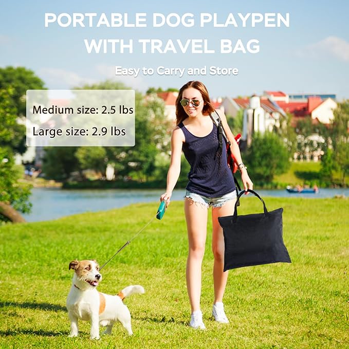 Portable Foldable Pet Playpen Collapsible Crates Kennel Playpen - Image 9