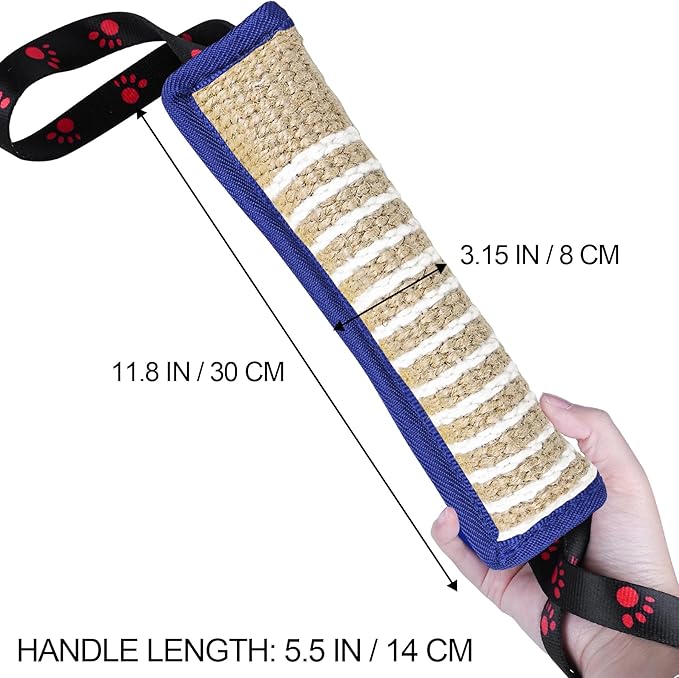 ToLanbbt Dog Tug Toy Dog Bite Jute Pillow Pull Toy - Image 2