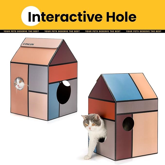 Conlun Cardboard Cat House - Image 3