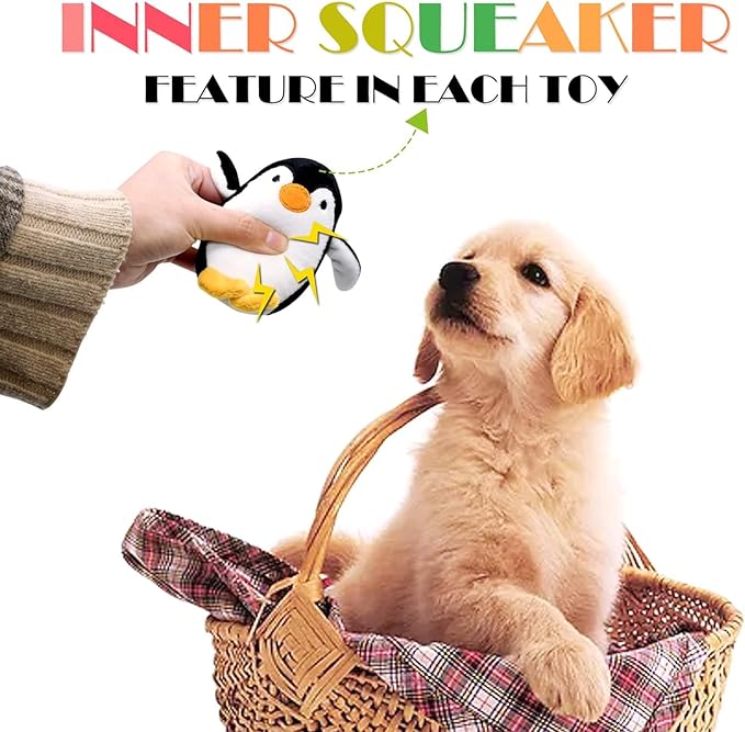 SHARLOVY Dog Squeaky Toys for Small Dogs, Stuffed Animal Puppy Toy, Cute Puppy - Image 3