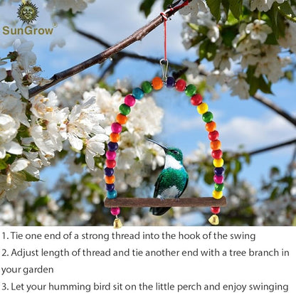 SunGrow Colorful Finch Swing Toy - Image 5