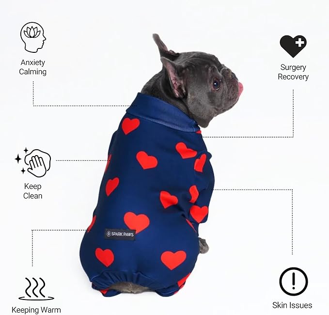 Spark Paws Dog Pajama, Dog Recovery Suit Male, Ultra-Soft and 4-Way Stretch - Image 4