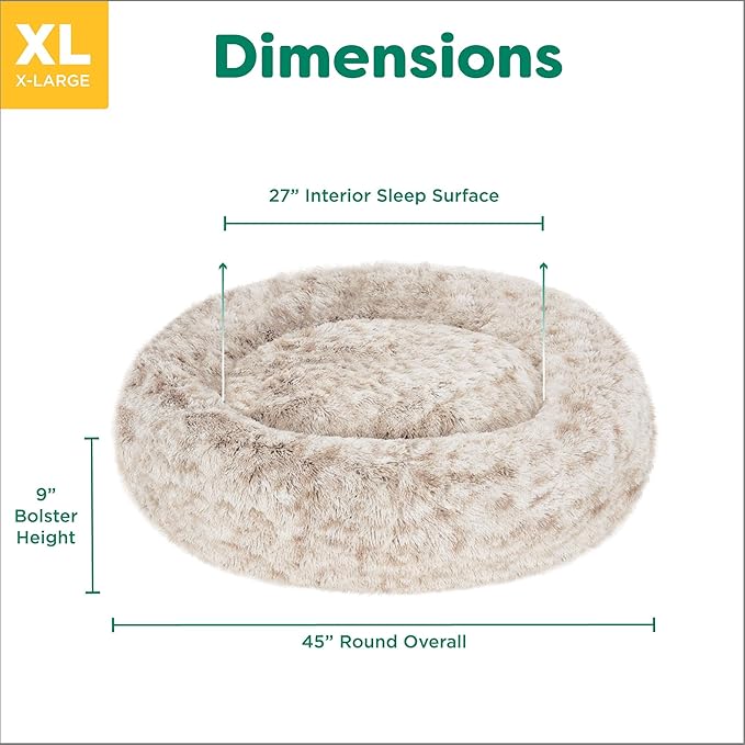 Furhaven 45" Round Calming Donut Dog Bed - Image 5