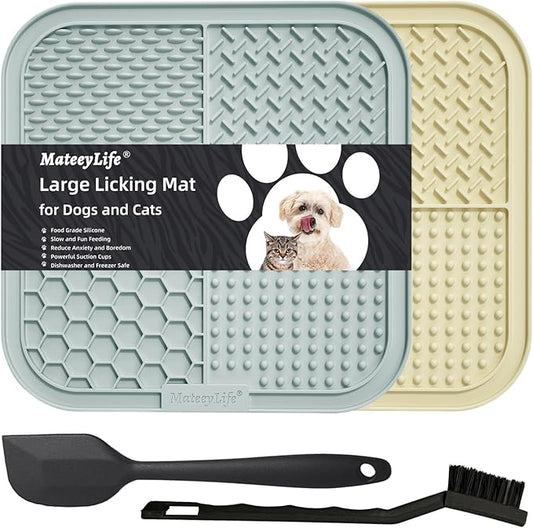 MateeyLife 2PCS Large Lick Mat for Dogs and Cats, Licking Mats for Dog Anxiety by MateeyLife