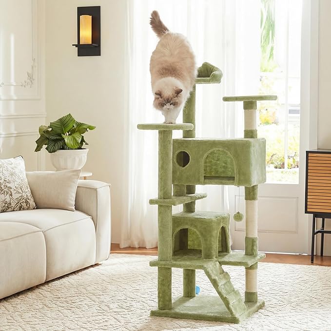 DUMOS 54 Inch Cat Tree Tower, Indoor Multi-Level Pet House - Image 7