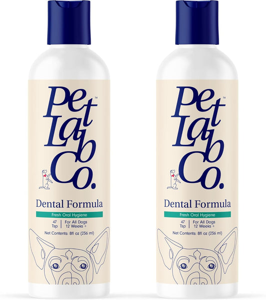 PetLab Co. Dog Dental Formula - Keep Dog Breath Fresh and Teeth Clean - Supports Gum Health - Dog Water Additive Dental Care Targets Tartar - 2pack