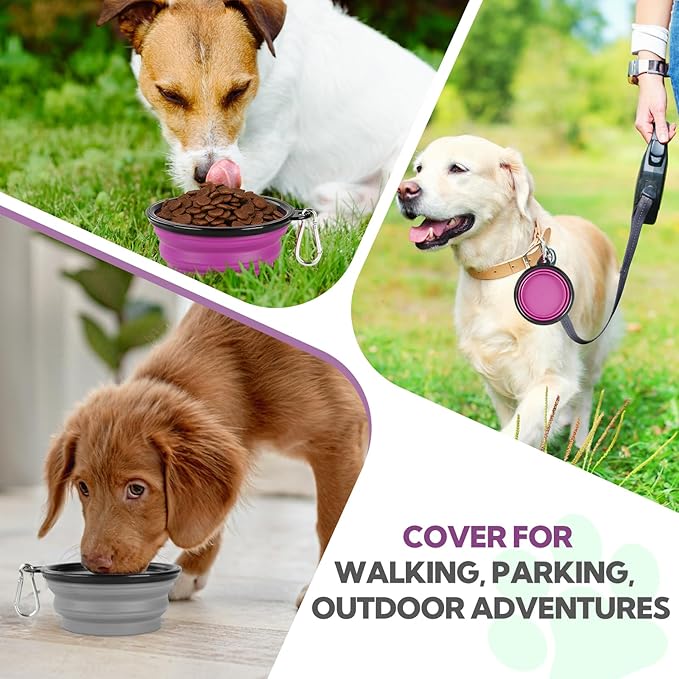 Collapsible Dog Bowl 2 Pack, Dog Water Bowls - Image 8