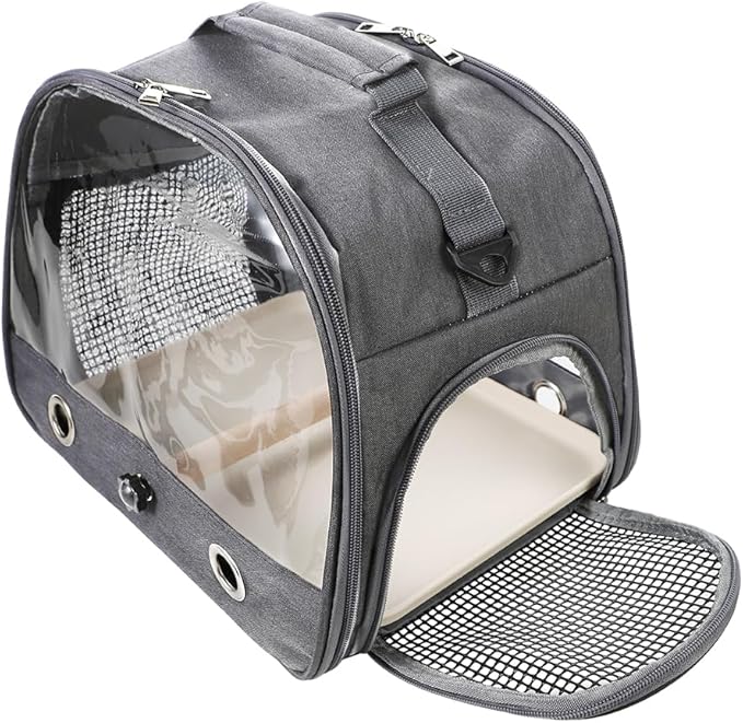 Small Bird Travel Carrier Cage Portable Bird Parrot Parakeet Cockatiel Travel - Image 4