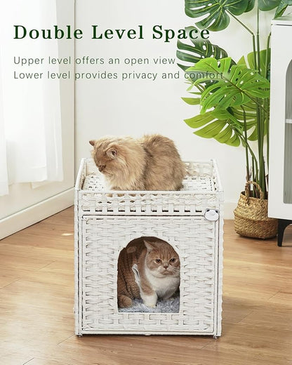 SETVSON Cat Beds for Indoor Cats Extra Large Double Cat Cave Pet Cube, - Image 2