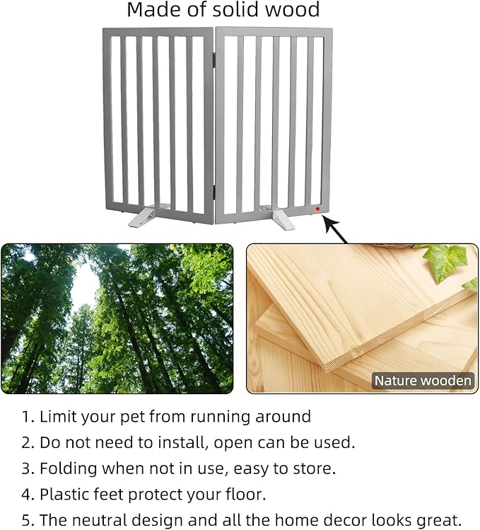 Dog Gate Indoor, Freestanding Dog Fence - Image 6