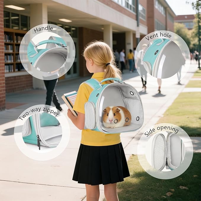 Guinea Pig Backpack, Space Capsule Bubble Window Small Animal Backpack - Image 6
