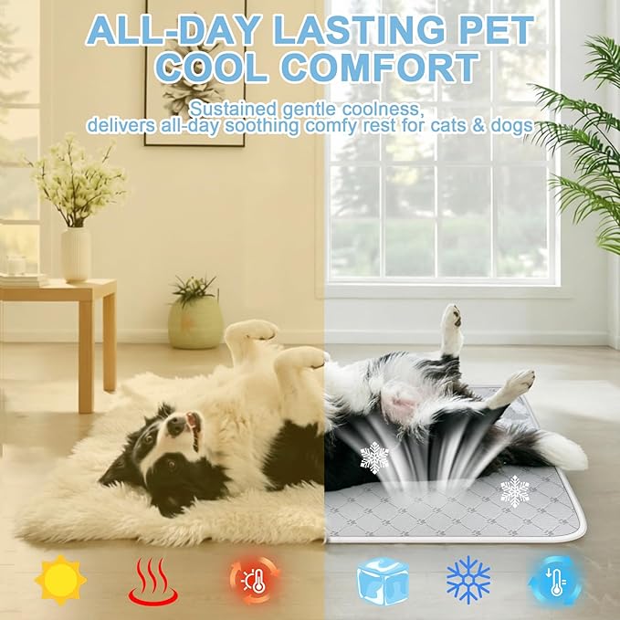 Cooling Mat for Dogs, Q-Max>0.5 Thin Breathable Dog Cooling Mat Blanket for Dogs - Image 7