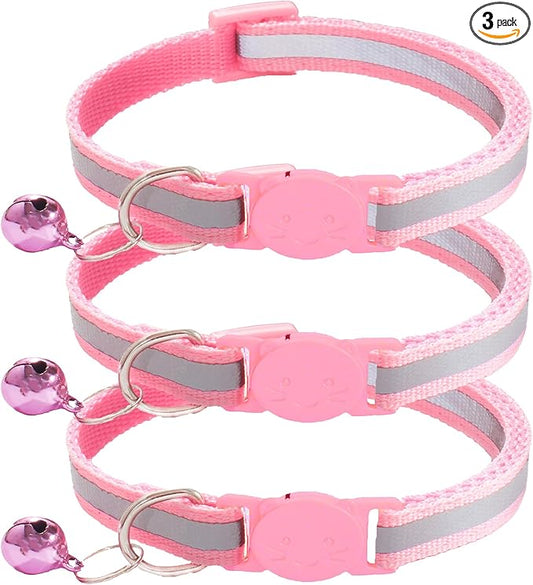 3 Pack Reflective and Breakaway Cat Collars by Unknown