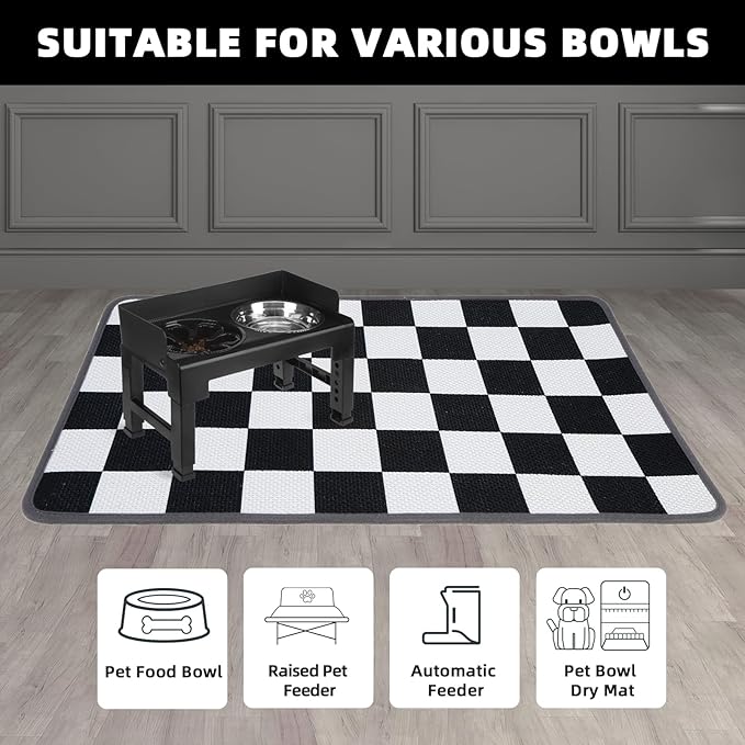PUPTECK Dog Food Mat, Absorbent Pet Cat Feeding Mat - Image 6
