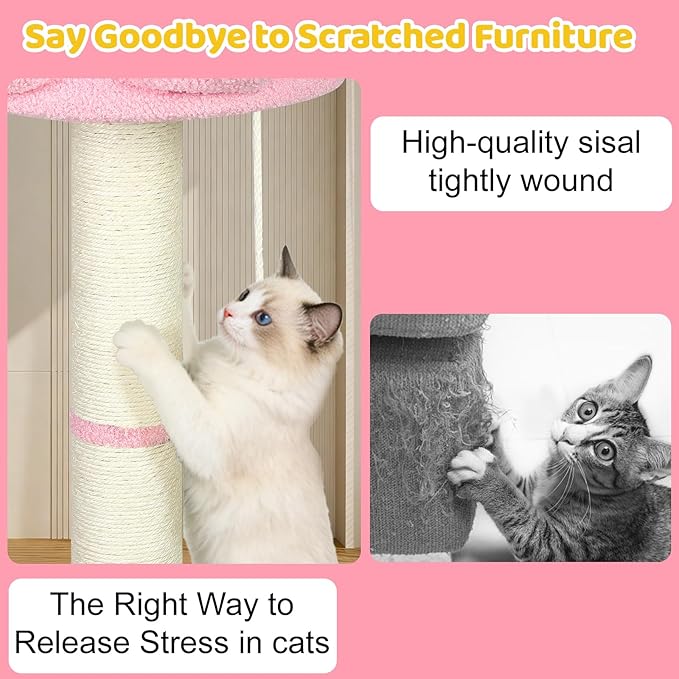 Tall Cat Scratching Post for Indoor Cats Adults, Cat Scratch Post - Image 6