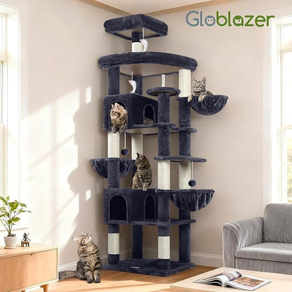 Globlazer Extra Large Cat Tree Tower, 82in Tall Heavy Duty Cat Tree - Image 8