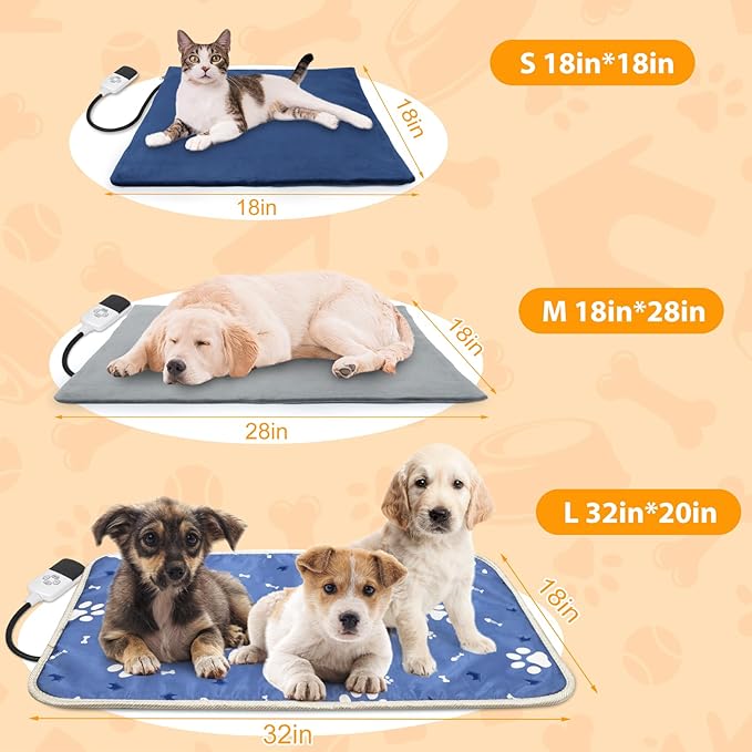 Dog Heating Pad 34"*21" for Outdoor Cat, Heated Dog Bed - Image 7