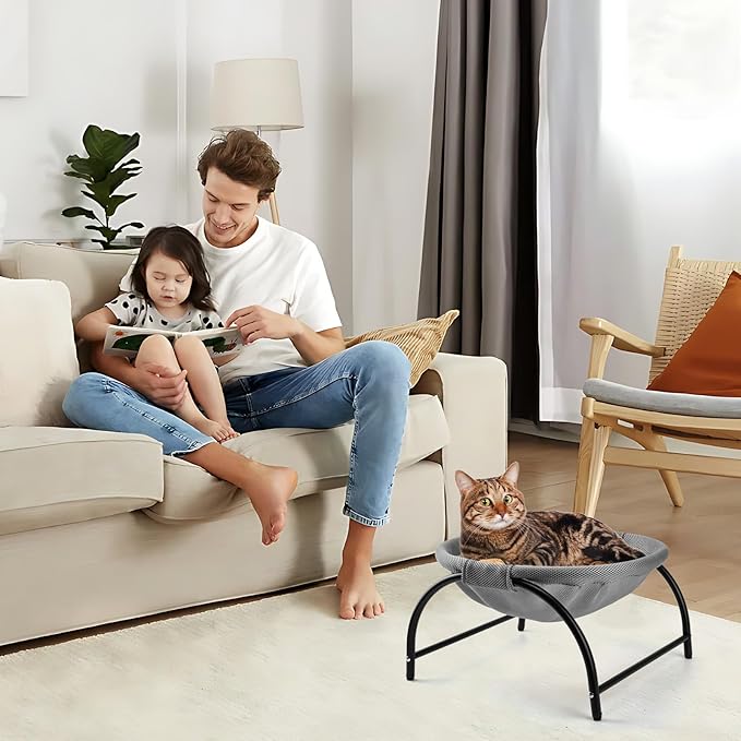 LIFLIX Raised Cat Hammock Bed, Free Standing Cat Cot - Image 7