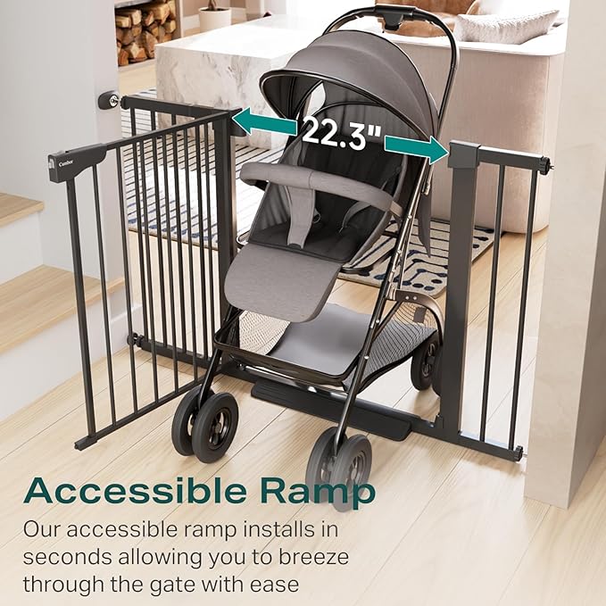 Cumbor 30-46" Baby Gate for Stairs, Mom's Choice Awards Winner-Auto Close Dog - Image 6