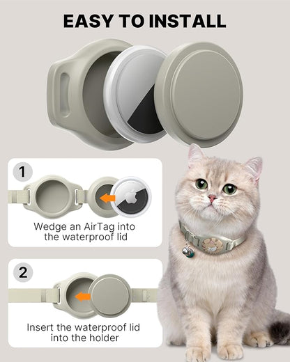 Cat Collar with Airtag Holder, Breakaway Airtag Cat Collar - Image 4