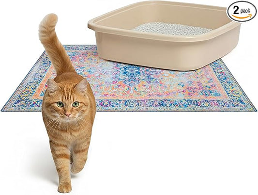 Lovewag Pets Cat Litter Box Mats 2 Pack by Lovewag
