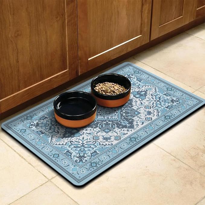 Pet Feeding Mat for Floors Waterproof Dog Mat for Food and Water Absorbent - Image 8