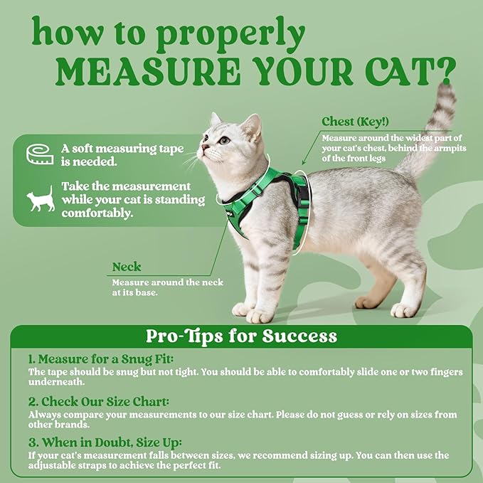 rabbitgoo Cat Harness and Leash Set, Escape Proof Kitten Harness - Image 2
