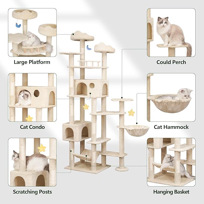 Meecal 79inch Heavy Duty Cat Tree - Image 2