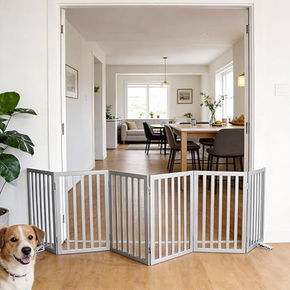 Dog Gate Indoor, Freestanding Dog Fence by SFJC