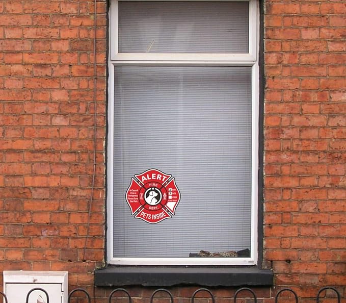 Pet Alert Stickers Static Cling Window Decals Emergency Pets Rescue Sign - Image 6