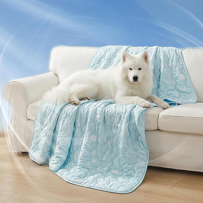 NWK Dog Cooling Blanket, Q-Max>0.345, Ice Silk Cool to Touch Material, by NWK