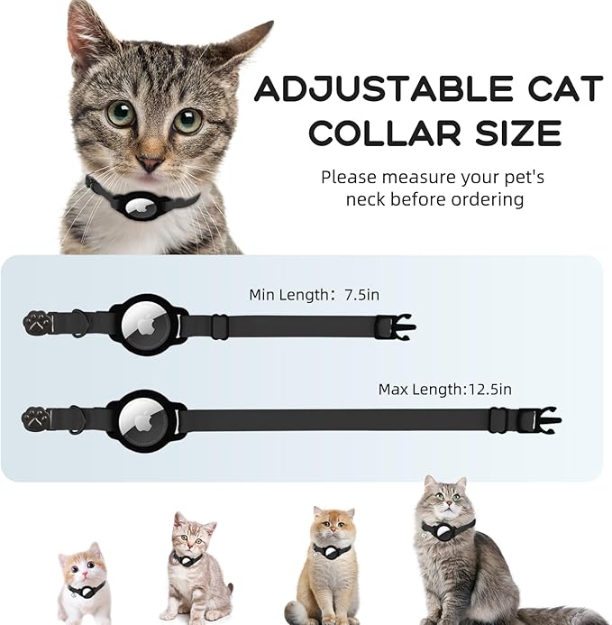 AirTag Cat Collars, Stretchy Collar - Image 3