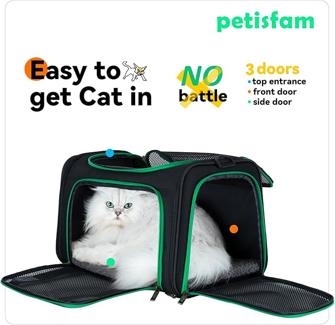 Quick-in Pet Carrier Bag for Cats & Dogs. Airy Mesh Windows Let Fur-Kids See - Image 2