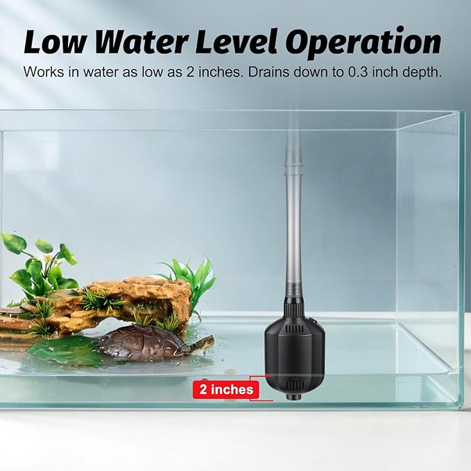 hygger 5 in 1 Electric Aquarium Gravel Cleaner, 360GPH Automatic Fish Tank - Image 5