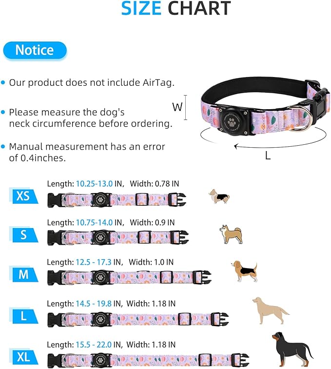 Upgraded AirTag Dog Collar, IP68 Waterproof Air Tag Dog Collar Holder, - Image 6