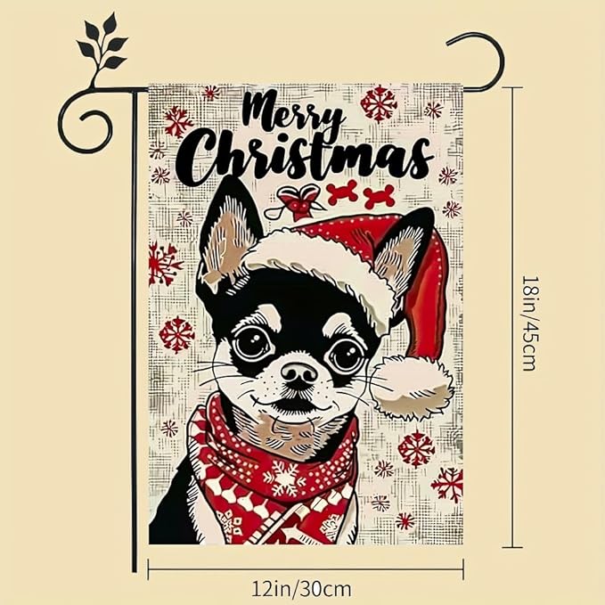 BlissYard Merry Christmas Dog Garden Flag 12x18 Inch Double Sided Holiday Dog - Image 4
