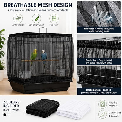 RAINFLOW 2 Pack Bird Cage Seed Catcher - Image 9