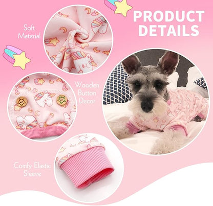 KYEESE Dog Pajamas Velvet Dog Pajamas Small Sized Dogs Soft Dogs Clothes Pet - Image 2