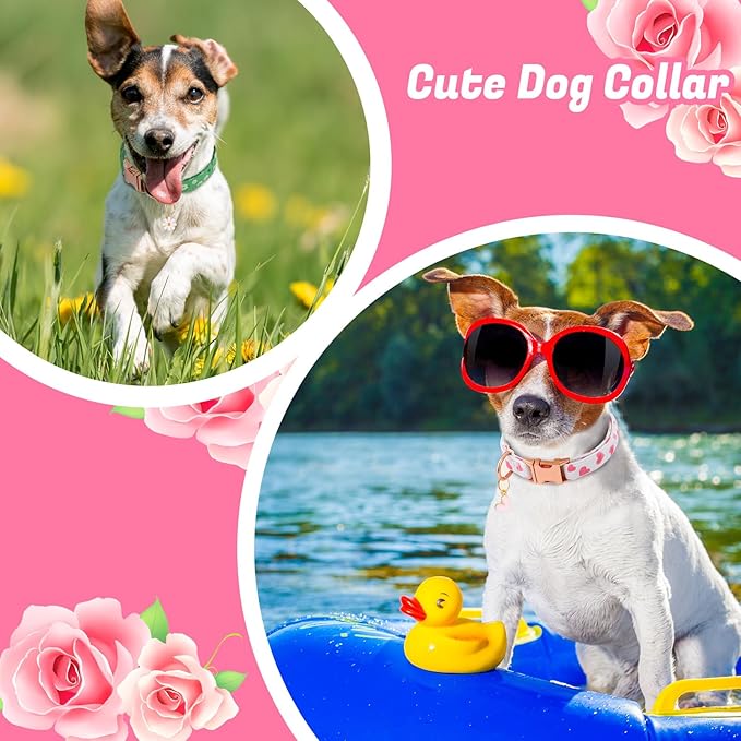3 Pack Floral Dog Collars for Small Dogs Pink Dog Collar - Image 6