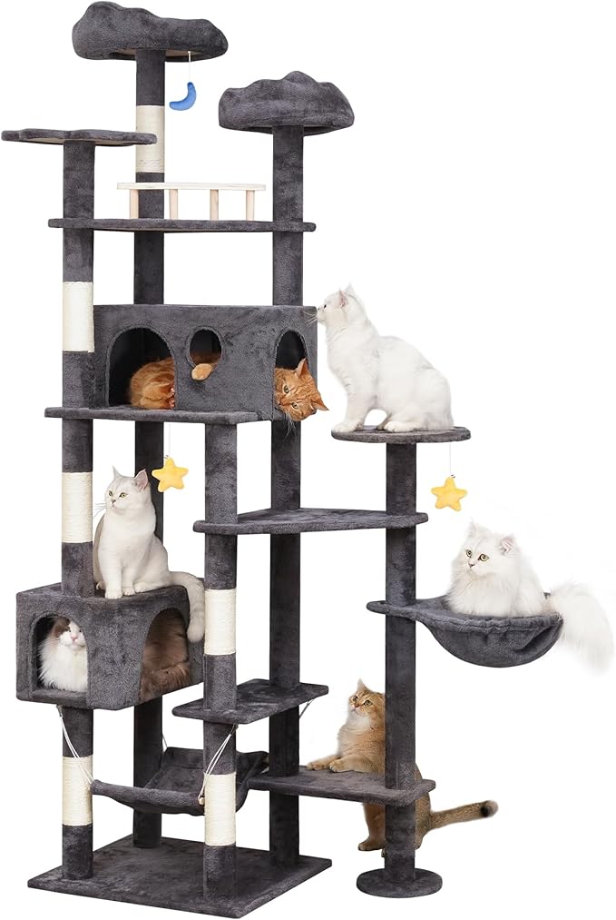 Meecal 79in Giant Cat Tree for Heavy Duty Big Cats, Large Cat Trees by Meecal