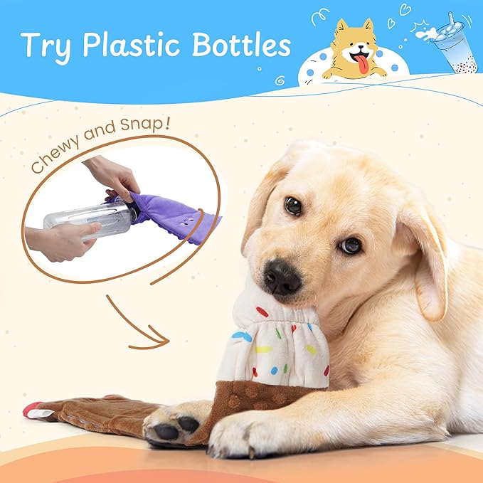 Nocciola 3 PC No Stuffing Small Dog Toys, Removable Crinkle Squeaky Durable Dog - Image 8