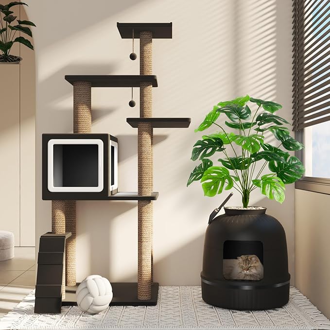 Lifewit Cat Litter Box, Hidden Enclosure Litter Tray - Image 8