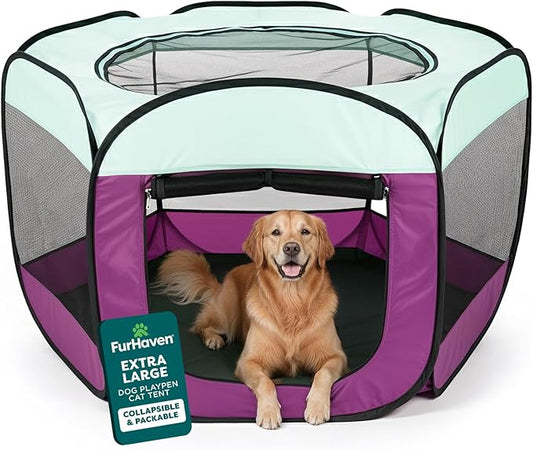 FurHaven Soft-Sided Dog & Cat Playpen, Portable Foldable Indoor & Outdoor Pet by FurHaven