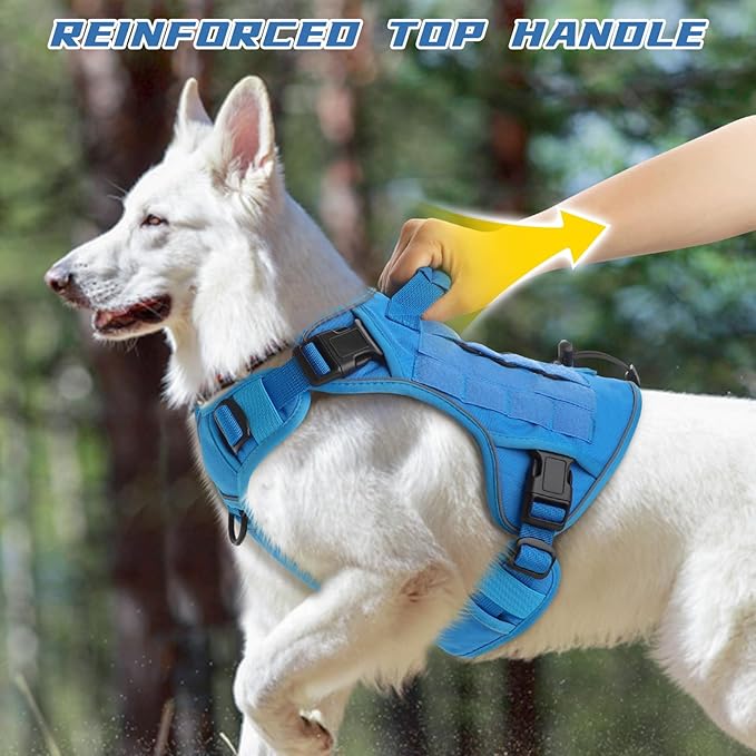 WINGOIN Blue Tactical Dog Harness - Image 4