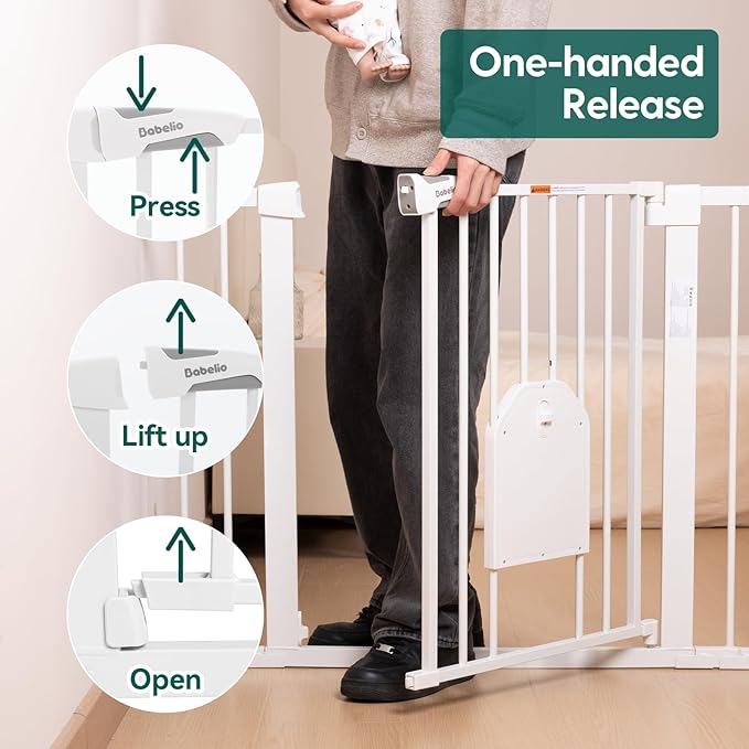 Babelio 36" Tall Auto Close Baby Gate - Image 4