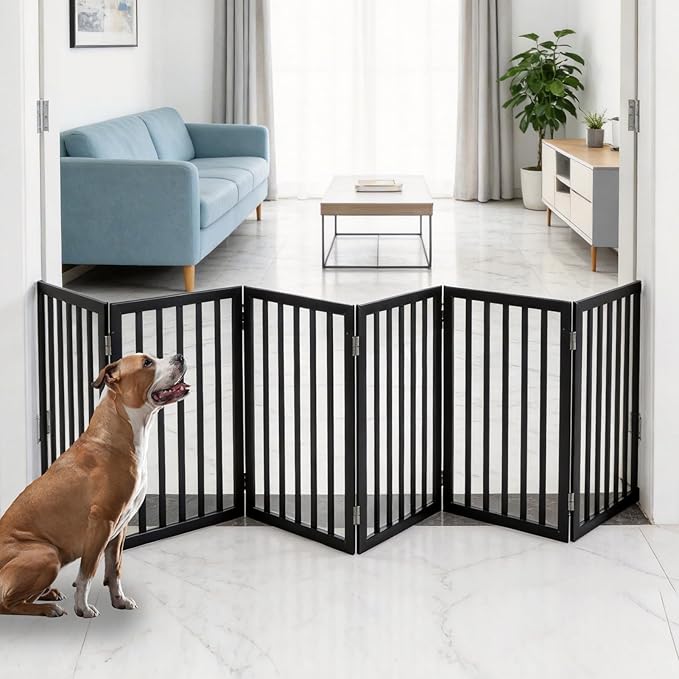 Dog Gate Indoor, Freestanding Dog Fence by SFJC