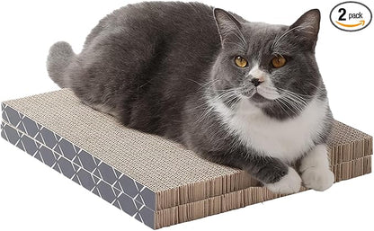 Hide & Scratch Cat Scratcher Pad – 2 Pack | Double-Sided Cardboard Refills by HideScratch